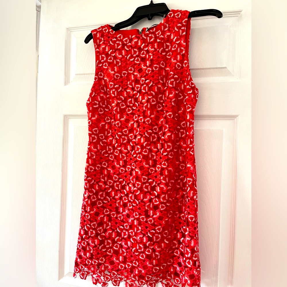 Alice+Olivia red lace dress